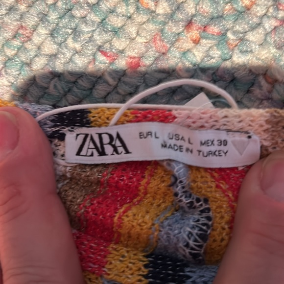 NWT Zara size Large multi coloured striped jumpsuit with side cutouts - Picture 7 of 11